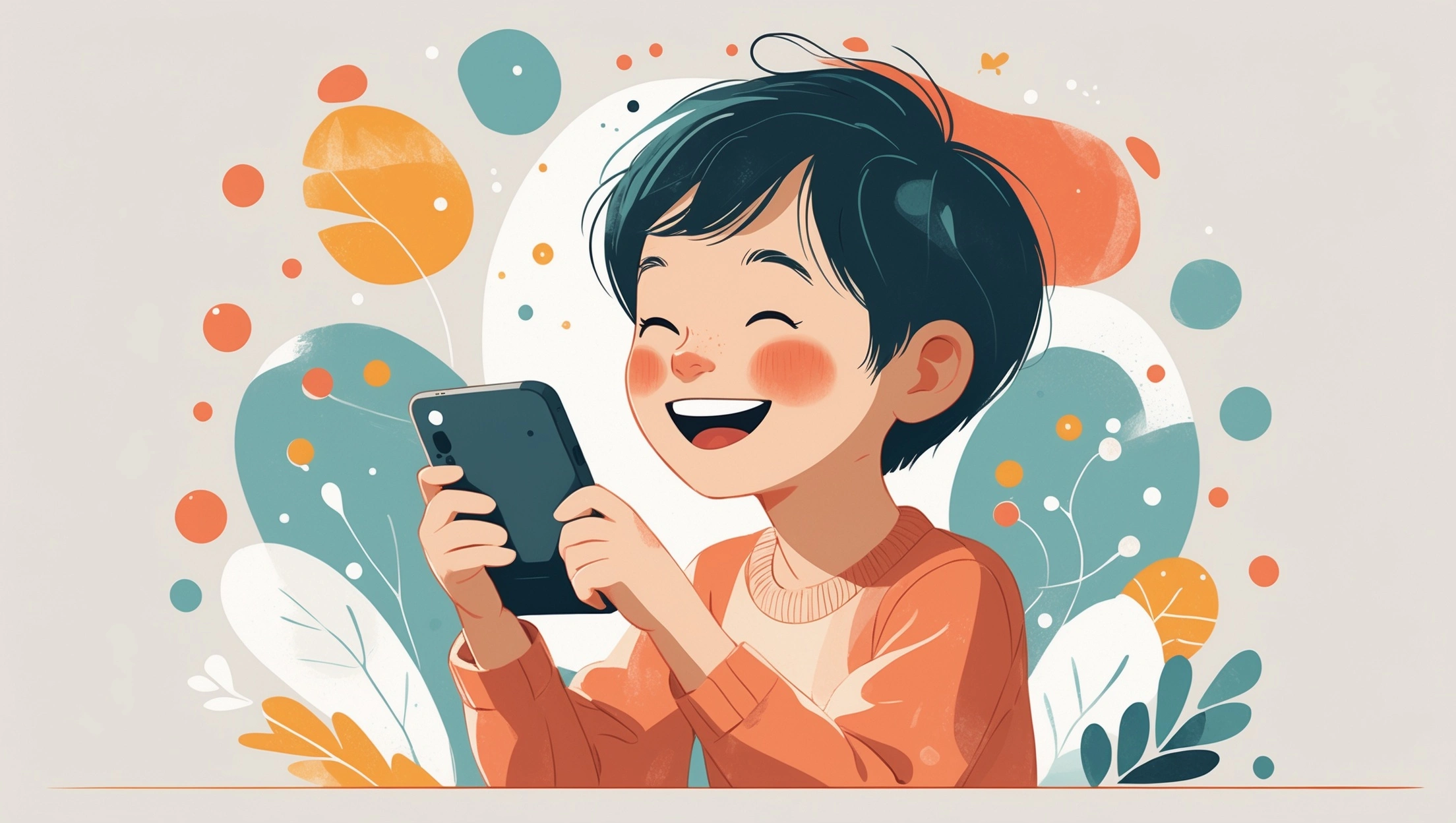 Child genuinely delighted mid-play